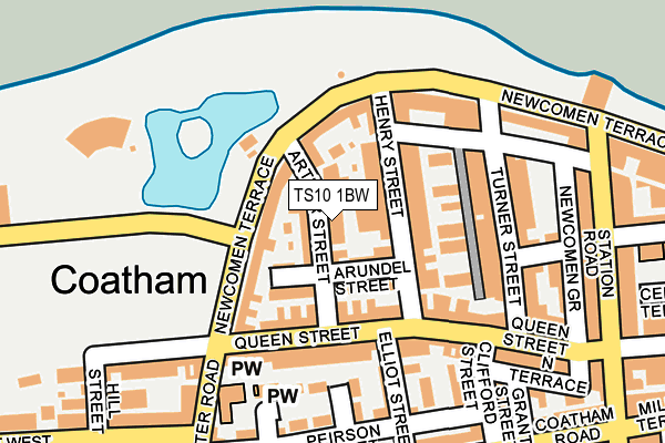 TS10 1BW map - OS OpenMap – Local (Ordnance Survey)