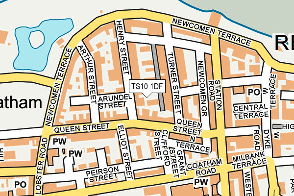 TS10 1DF map - OS OpenMap – Local (Ordnance Survey)