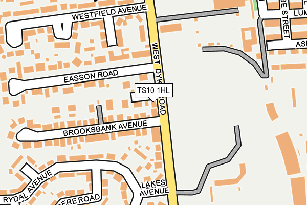 TS10 1HL map - OS OpenMap – Local (Ordnance Survey)