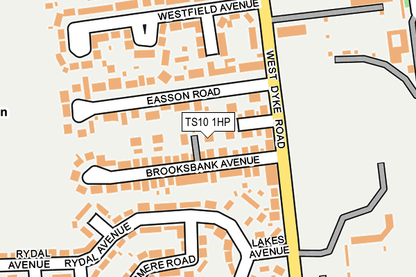 TS10 1HP map - OS OpenMap – Local (Ordnance Survey)