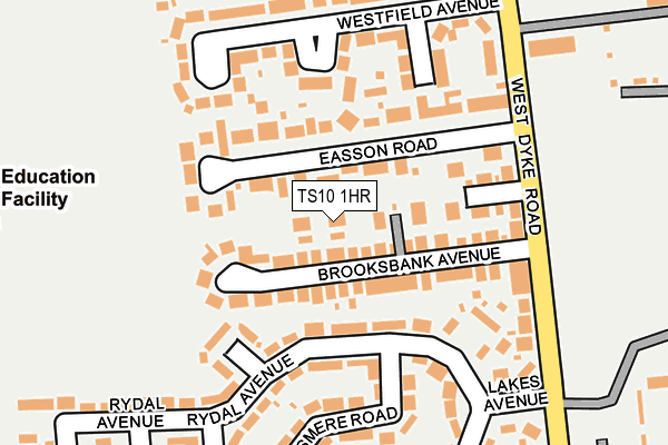 TS10 1HR map - OS OpenMap – Local (Ordnance Survey)