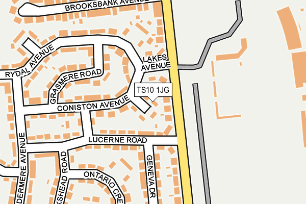 TS10 1JG map - OS OpenMap – Local (Ordnance Survey)