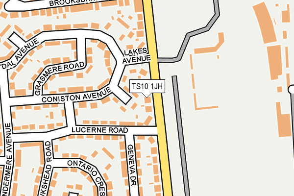 TS10 1JH map - OS OpenMap – Local (Ordnance Survey)