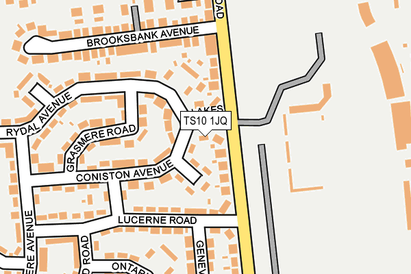 TS10 1JQ map - OS OpenMap – Local (Ordnance Survey)