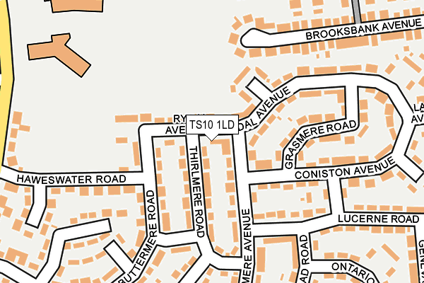 TS10 1LD map - OS OpenMap – Local (Ordnance Survey)