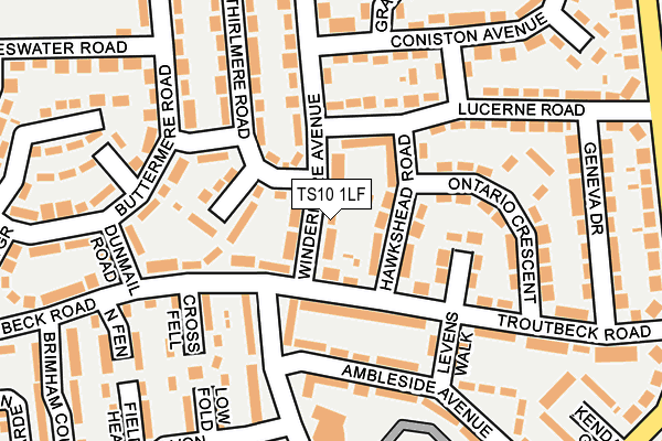 TS10 1LF map - OS OpenMap – Local (Ordnance Survey)