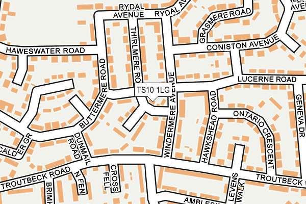 TS10 1LG map - OS OpenMap – Local (Ordnance Survey)