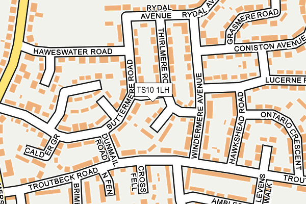 TS10 1LH map - OS OpenMap – Local (Ordnance Survey)