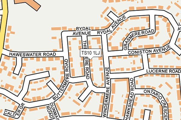 TS10 1LJ map - OS OpenMap – Local (Ordnance Survey)