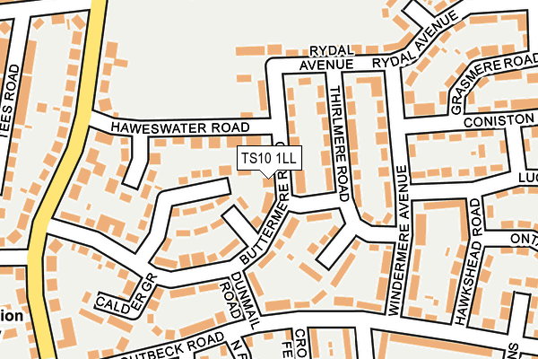 TS10 1LL map - OS OpenMap – Local (Ordnance Survey)