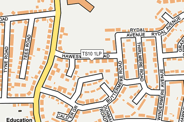 TS10 1LP map - OS OpenMap – Local (Ordnance Survey)