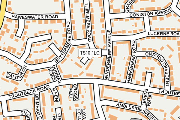 TS10 1LQ map - OS OpenMap – Local (Ordnance Survey)