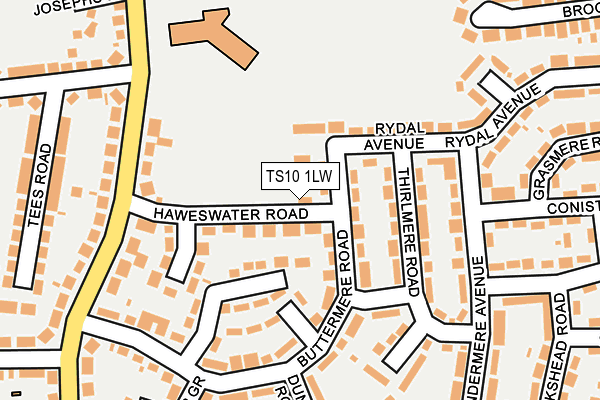 TS10 1LW map - OS OpenMap – Local (Ordnance Survey)