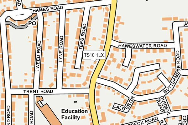 TS10 1LX map - OS OpenMap – Local (Ordnance Survey)