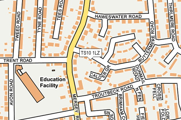 TS10 1LZ map - OS OpenMap – Local (Ordnance Survey)