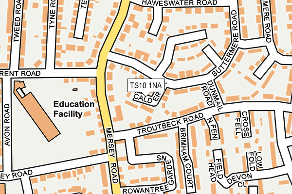 TS10 1NA map - OS OpenMap – Local (Ordnance Survey)