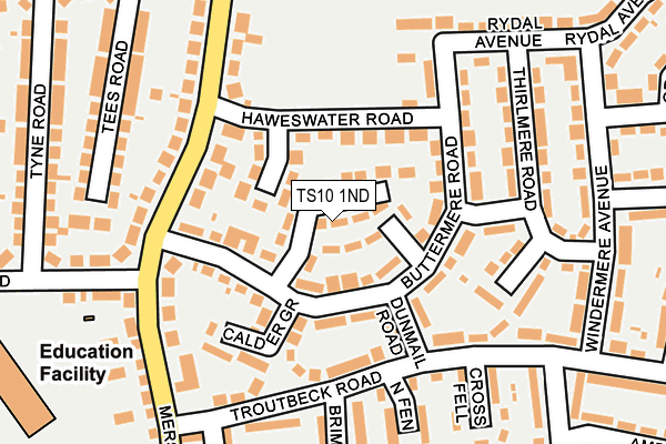 TS10 1ND map - OS OpenMap – Local (Ordnance Survey)