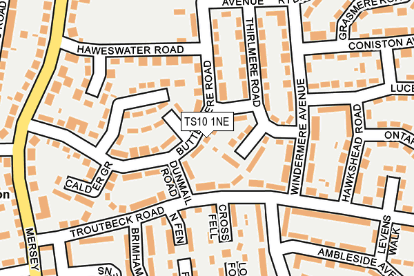 TS10 1NE map - OS OpenMap – Local (Ordnance Survey)