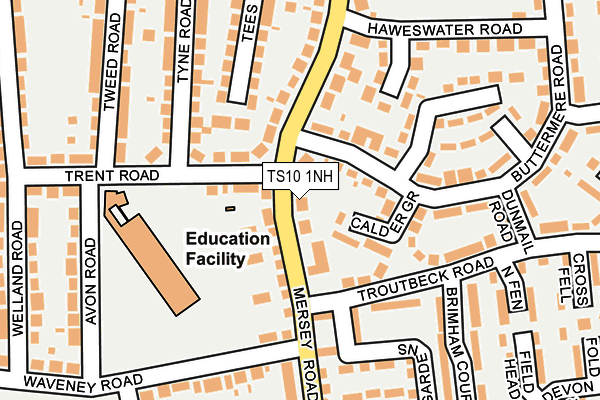 TS10 1NH map - OS OpenMap – Local (Ordnance Survey)