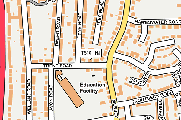 TS10 1NJ map - OS OpenMap – Local (Ordnance Survey)