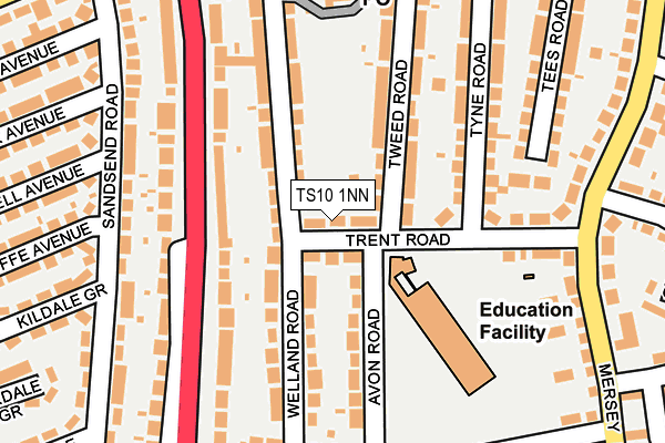 TS10 1NN map - OS OpenMap – Local (Ordnance Survey)