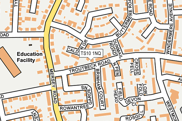 TS10 1NQ map - OS OpenMap – Local (Ordnance Survey)