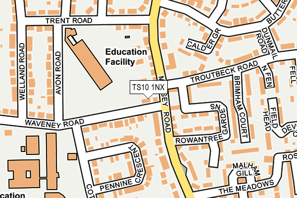 TS10 1NX map - OS OpenMap – Local (Ordnance Survey)