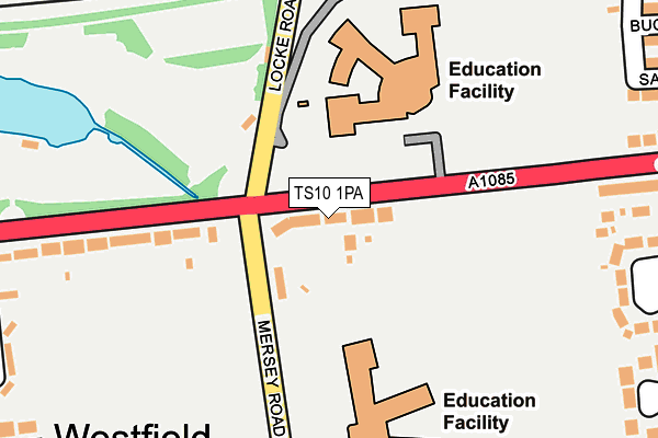 TS10 1PA map - OS OpenMap – Local (Ordnance Survey)