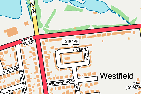 TS10 1PF map - OS OpenMap – Local (Ordnance Survey)