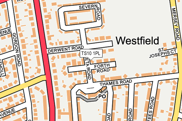 TS10 1PL map - OS OpenMap – Local (Ordnance Survey)