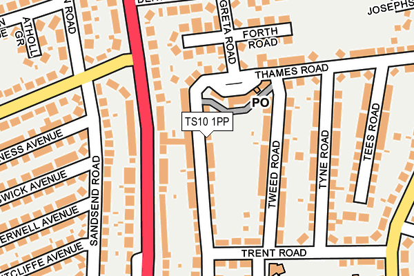 TS10 1PP map - OS OpenMap – Local (Ordnance Survey)