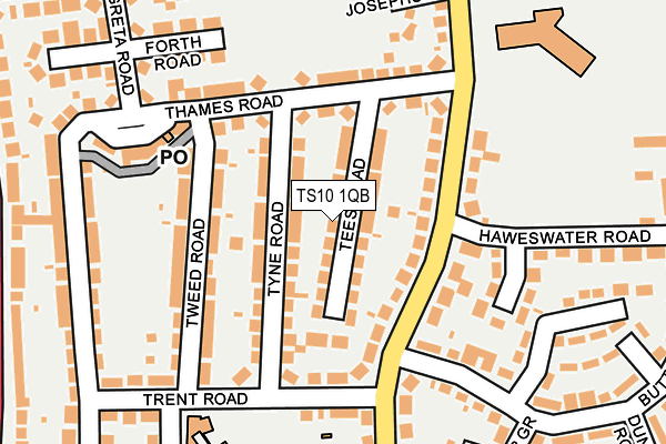 TS10 1QB map - OS OpenMap – Local (Ordnance Survey)