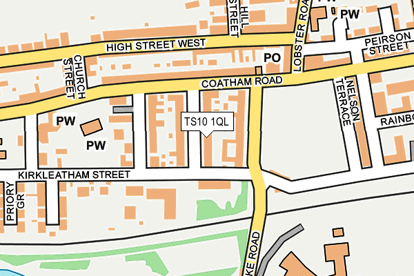 TS10 1QL map - OS OpenMap – Local (Ordnance Survey)