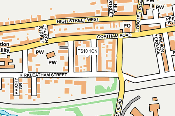 TS10 1QN map - OS OpenMap – Local (Ordnance Survey)