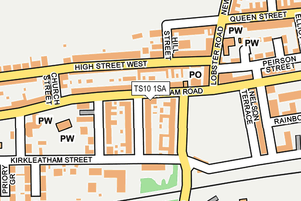 TS10 1SA map - OS OpenMap – Local (Ordnance Survey)