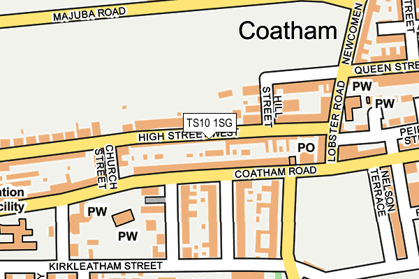 TS10 1SG map - OS OpenMap – Local (Ordnance Survey)