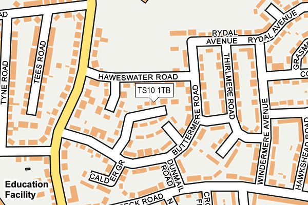 TS10 1TB map - OS OpenMap – Local (Ordnance Survey)