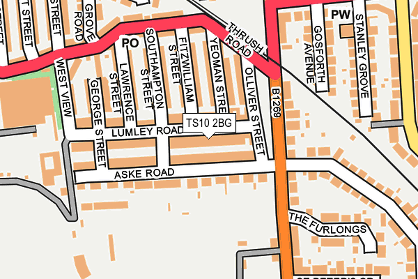 TS10 2BG map - OS OpenMap – Local (Ordnance Survey)