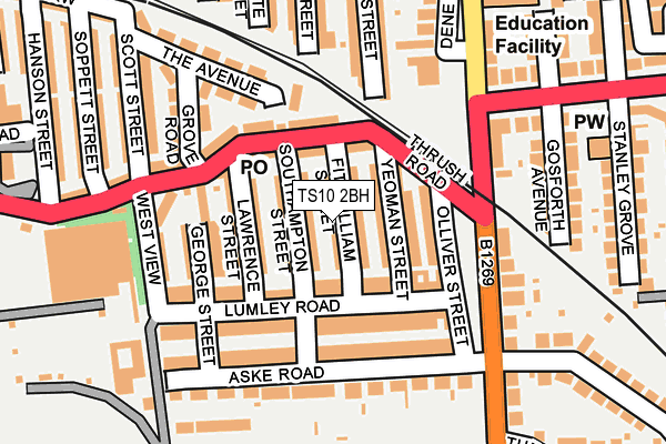 TS10 2BH map - OS OpenMap – Local (Ordnance Survey)