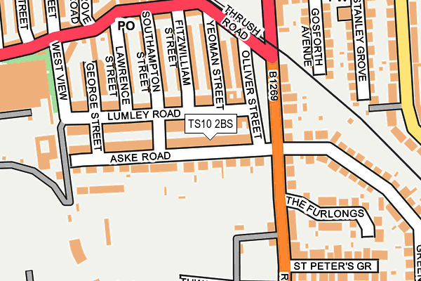 TS10 2BS map - OS OpenMap – Local (Ordnance Survey)