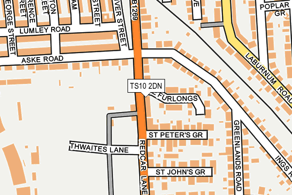 TS10 2DN map - OS OpenMap – Local (Ordnance Survey)