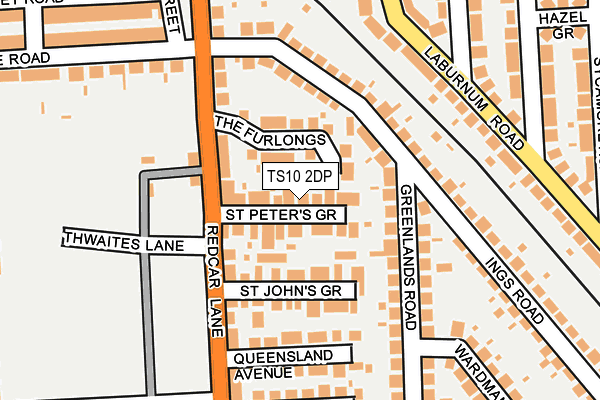 TS10 2DP map - OS OpenMap – Local (Ordnance Survey)