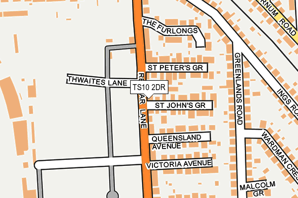 TS10 2DR map - OS OpenMap – Local (Ordnance Survey)