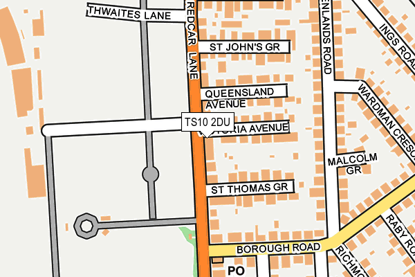 TS10 2DU map - OS OpenMap – Local (Ordnance Survey)