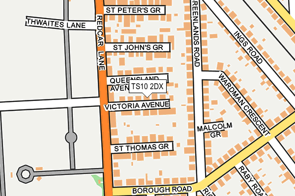 TS10 2DX map - OS OpenMap – Local (Ordnance Survey)