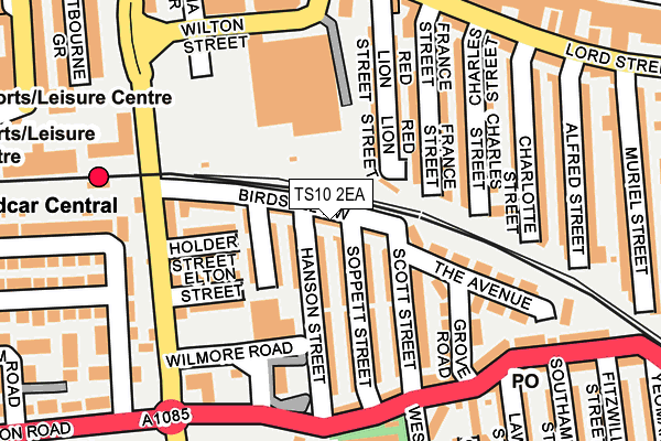 TS10 2EA map - OS OpenMap – Local (Ordnance Survey)