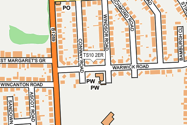 TS10 2ER map - OS OpenMap – Local (Ordnance Survey)