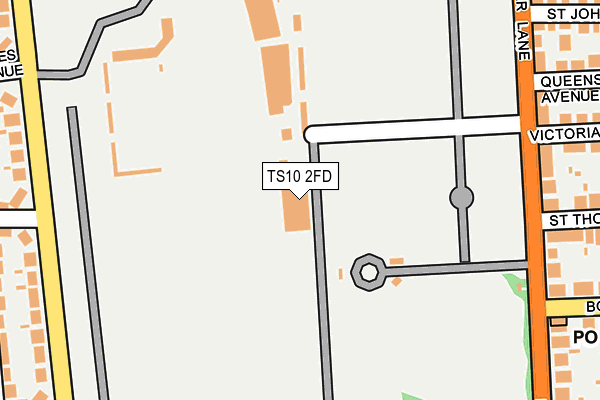 TS10 2FD map - OS OpenMap – Local (Ordnance Survey)