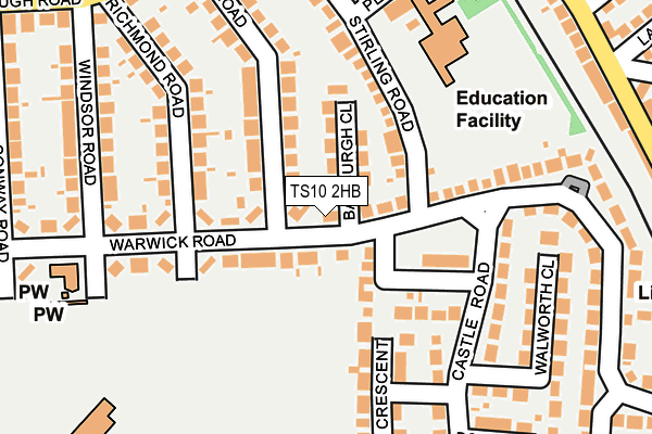 TS10 2HB map - OS OpenMap – Local (Ordnance Survey)