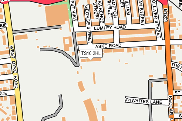 TS10 2HL map - OS OpenMap – Local (Ordnance Survey)